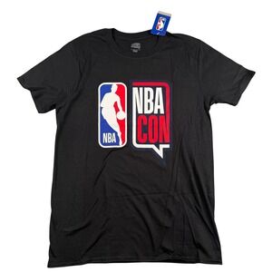 Toronto Raptors Shirt Mens Medium‎ NBA Con Black Short Sleeve Graphic  Crew Neck